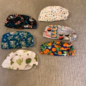 Six scrub caps worn once